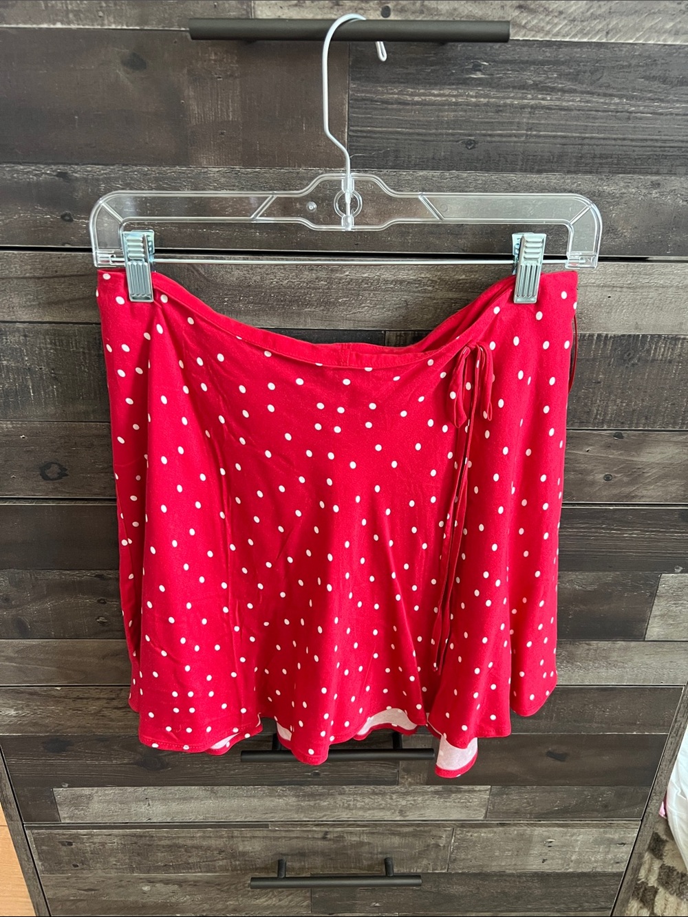 Francesca's Collections Red Polka Dot Circle Skirt